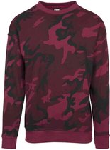 Urban Classics Sweater/trui -M- Camo Bordeaux rood