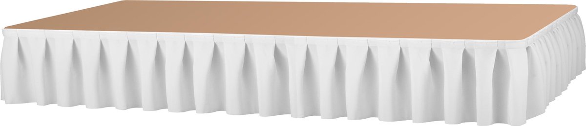 Podiumrok Boxpleat 250% - wit - lengte 410cm