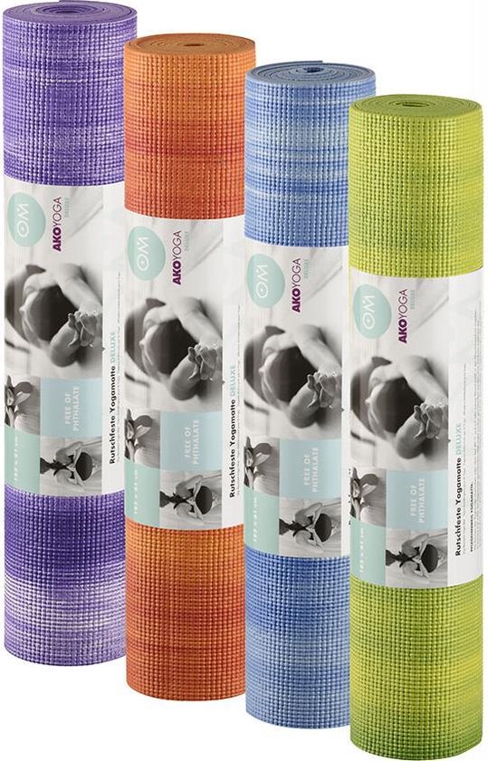 AKO Yin-Yang Deluxe Yogamat - 6 mm dik - 61x183cm - Groen/Geel van AKO — afbeelding 4