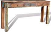 Wandtafel Massief hout - Bijzettafel - koffietafel (Incl LW3D Klok) l - coffee table woonkamertafel