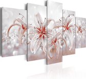Schilderijen Op Canvas - Schilderij - Flowery Saga 100x50 - Artgeist Schilderij