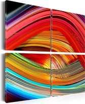 Schilderijen Op Canvas - Schilderij - Kleurrijke diepten 90x90 - Artgeist Schilderij