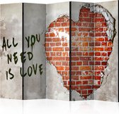 Kamerscherm - Scheidingswand - Vouwscherm - Love is all you need II [Room Dividers] 225x172 - Artgeist Vouwscherm