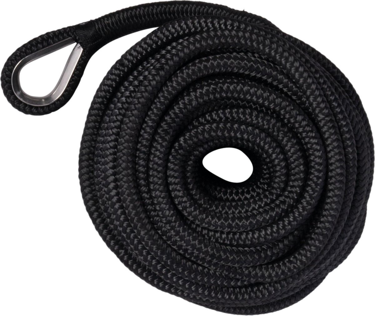 Ankerloodlijn Zwart 12 mm 30 mtr