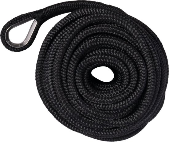 Ankerloodlijn Zwart 12 mm 30 mtr