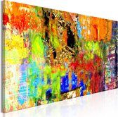 Schilderijen Op Canvas - Schilderij - Colourful Abstraction (1 Part) Narrow 150x50 - Artgeist Schilderij