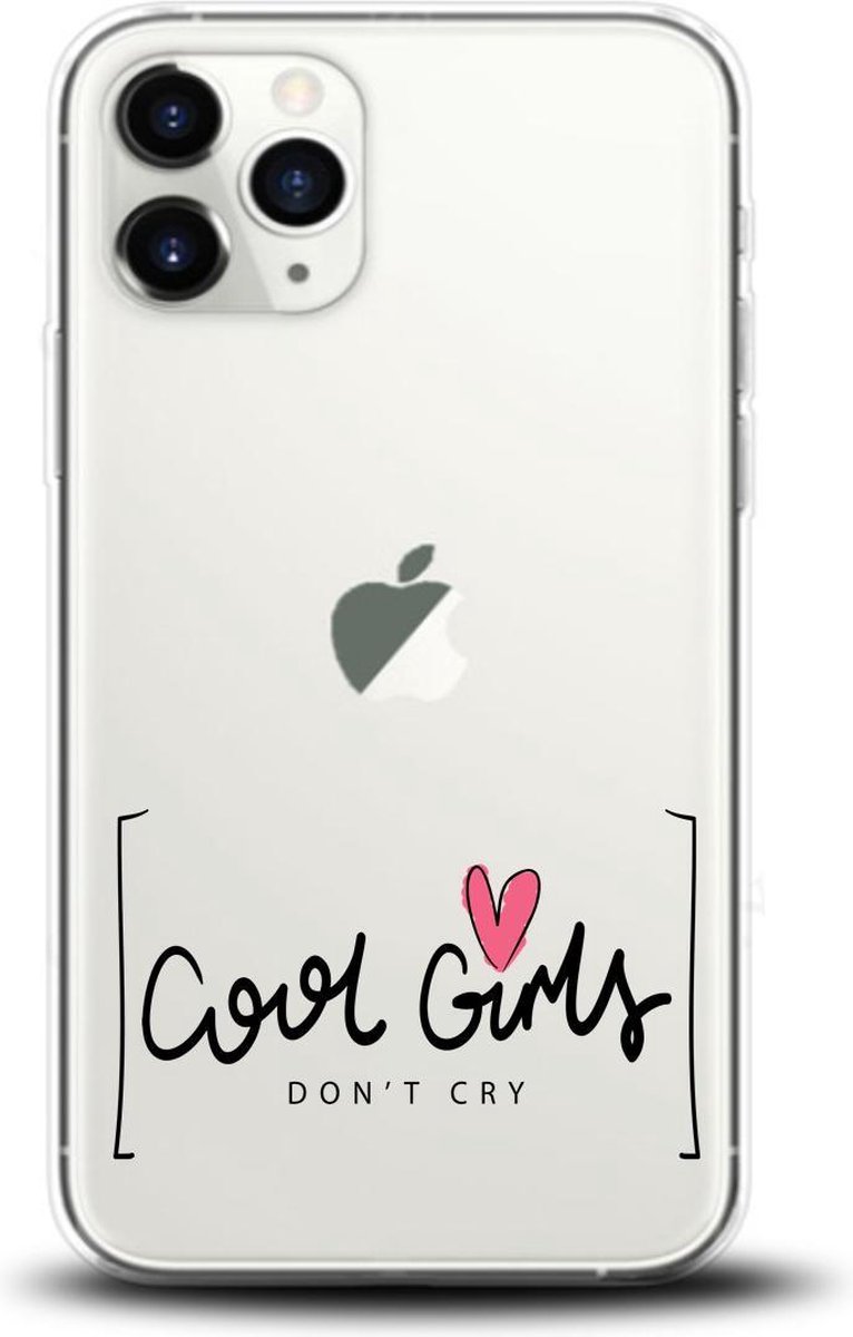 Apple Iphone 11 Pro Max transparant siliconen hoesje Cool Girls