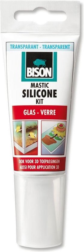 Bison Siliconenkit Glas Tube - Transparant - 60 ml