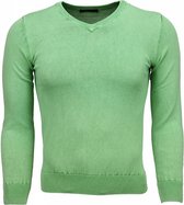 Casual Trui - Exclusive Blanco V-Hals - Groen