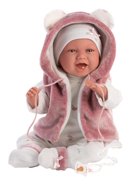 Llorens softbody babypop vrolijk 42 cm met geluid en speen