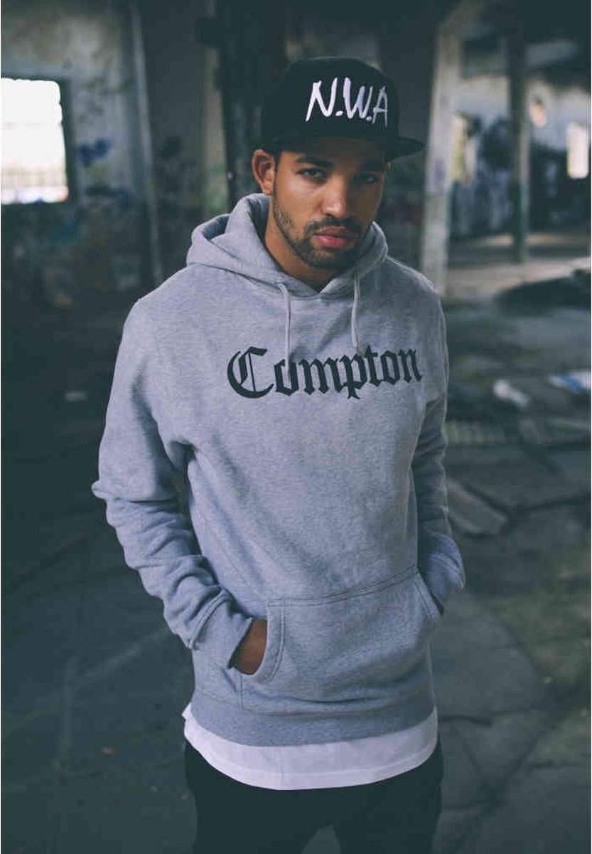 Urban Classics Compton Hoodie/trui -S- Compton Grijs
