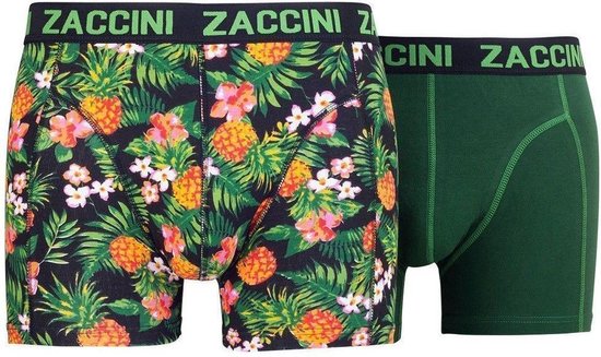 Zaccini - 2-Pack Boxershorts - Pineapple - Uni - Donker Groen | bol.com