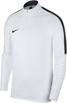Nike Dry Academy 18 Drill Longsleeve Heren Sportvest - Maat XXL  - Mannen - wit/zwart