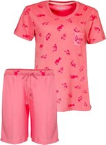 Irresistible Dames Shortama Slaapsetje Donker Roze IRSAD1903A - Maten: XL