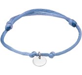 Glams Dames Armband Satijn Rondje - Zilver