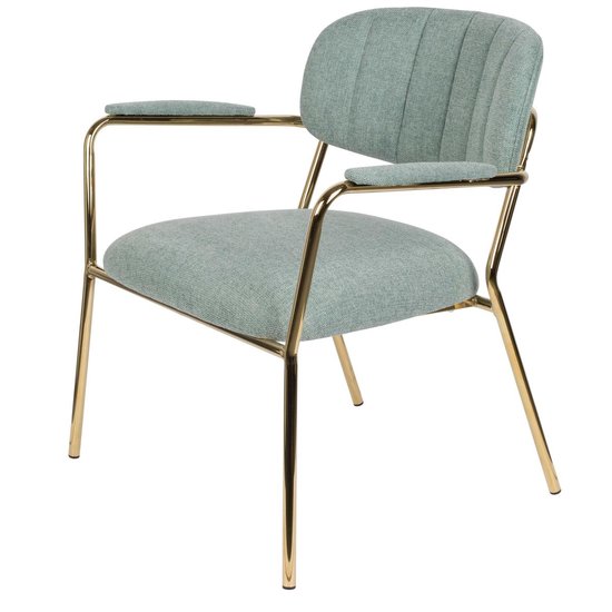 | Livingstone Design Parton Fauteuil Goud Onderstel Livingstone Design Parton Eetkamerstoel goud onderstel met