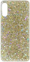 ADEL Premium Siliconen Back Cover Softcase Hoesje Geschikt voor Samsung Galaxy A70(s) - Bling Bling Goud
