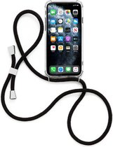 Hoesje met Koord voor iPhone 6-6s Telefoon / Mobiel | Zwart | Backcover - Cover - Case - Ketting - Strap