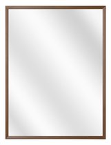Spiegel met Luxe Aluminium Lijst - Walnoot - 40x60 cm