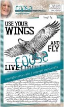 COOSA Crafts Clear stamp - #16 achtergRond Laugh fly