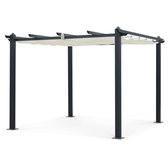 Alice's Garden Pergola CONDATE - 3x3m - Met schuifdak - Aluminium - Ecru