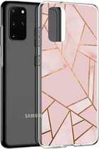 iMoshion Design voor de Samsung Galaxy S20 Plus hoesje - Grafisch Koper - Roze / Goud