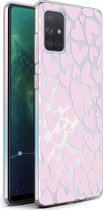 iMoshion Design voor de Samsung Galaxy A71 hoesje - Hartjes - Roze