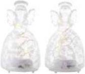 Sirius - Glazen Engeltjes Cozy met LED lampjes - Set van 2 stuks
