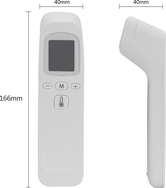 Professionele multi thermometer - Draagbare thermometer - Non-contact - Multi toepasbaar - IR Infrarood - Thermometer - Digitale Thermometer - Voorhoofd - Oppervlakte - LCD - Koorts - Temperatuur - met Achtergrondverlichting - voor alle leeftijden van Pro+ — afbeelding 2