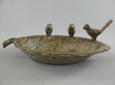 MadDeco - Vogel - badje - 3 - vogels - metaal - vogelbadje - groen