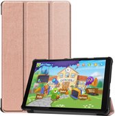 Lenovo Tab M8 Hoesje Tri-Fold Book Case met Standaard Roze Goud