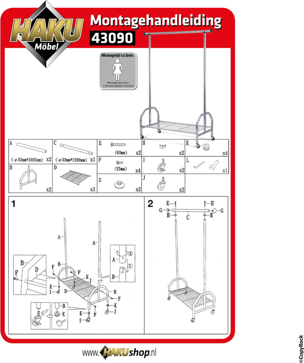 Ulif P8 – Portant à Vêtements Robuste (avec Design De Largeur