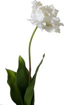 Viv! Home Luxuries Tulp Papegaai - zijden bloem - wit - topkwaliteit