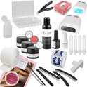 Veronica NAIL-PRODUCTS French manicure Gelnagels starterspakket, starter set MANICURE, compleet met gel lamp Veronica NAIL-PRODUCTS French manicure Gelnagels starterspakket, starter set MANICURE, compleet met gel lamp