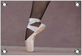 Tuinposter–Ballerina met Spitzen– 90x60 Foto op Tuinposter (Wanddecoratie voor buiten en binnen)