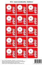 Pictogram sticker F013 - Vaste brandblusfles - 50x50mm - 15 stickers op 1 vel