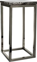 PTMD Marble Steel Grey sidetable stainless steel square