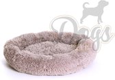 Luxe katten & hondenmand - Fluffy Donut - Heerlijk zacht - Fluffy - Khaki Bruin - 70 cm