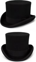 Hoge hoed wol zwart