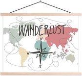 Schoolplaat Wereldkaart Wanderlust