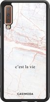 Samsung A7 2018 hoesje - C'est la vie | Samsung Galaxy A7 (2018) case | Hardcase backcover zwart