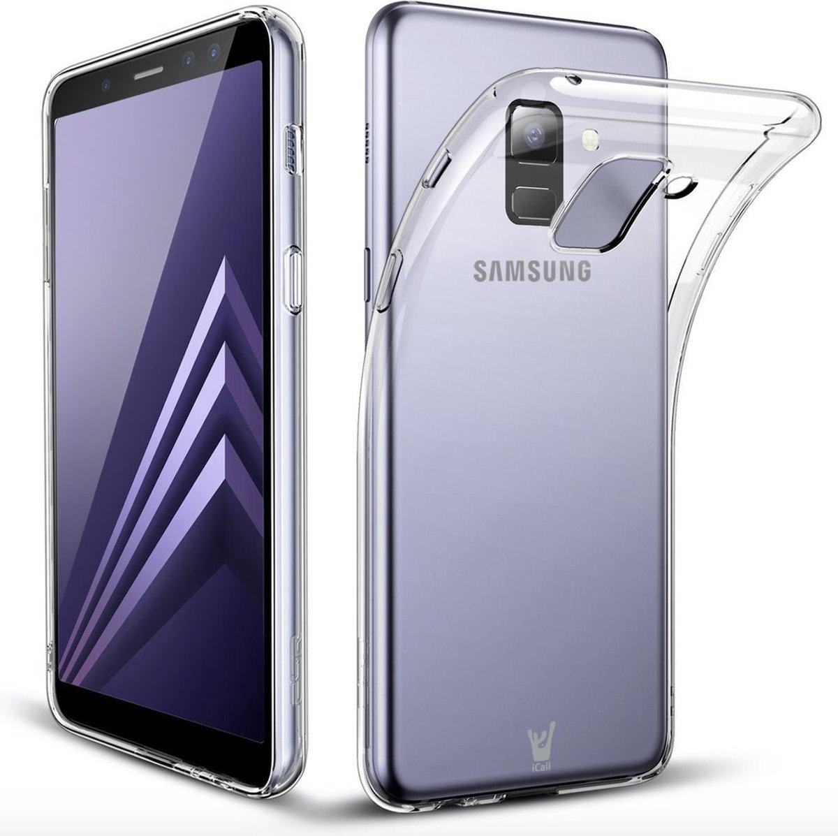 iNcentive TPU Back Cover Case voor Samsung Galaxy A8 (2018) Transparant