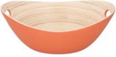 Non-branded Schaal 27,5 X 22 X 11 Cm Bamboe Naturel/oranje