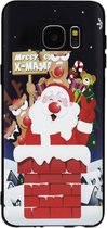 ADEL Siliconen Back Cover Softcase Hoesje Geschikt voor Samsung Galaxy S6 - Kerstmis Kerstman