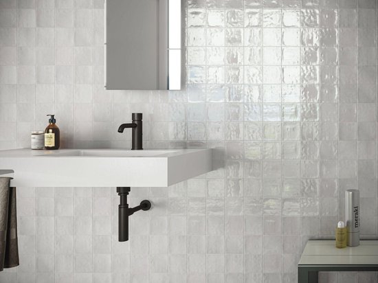 Ontspannend gebaar weerstand bieden 0,8m² - Wandtegels keuken / badkamer Zellige White - 10x10 | bol.com