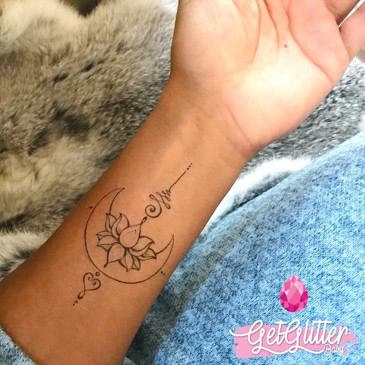 GetGlitterBaby - Henna Plak Tattoos / Tijdelijke Nep Tattoo / Unalome | bol.com