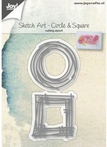 Joy!Crafts snijstencil sketch art cirkel vierkantJoy!Crafts snijstencil sketch art cirkel vierkant