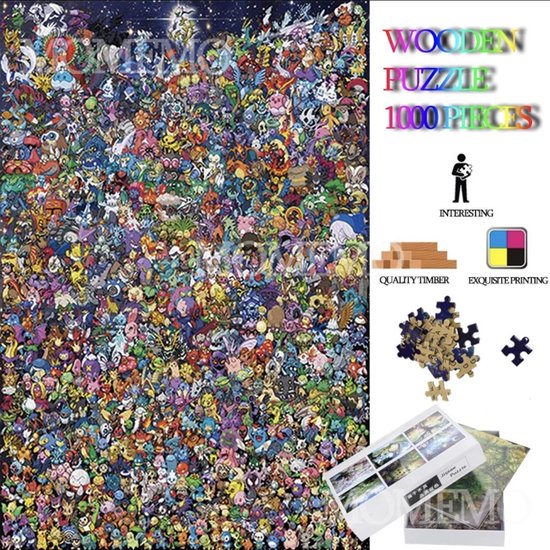 Pokemon puzzel - Puzzel - Interactieve Puzzel - 1000 stuks - hout puzzel |  bol.com