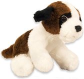 Pluche Hond Sint Bernard 15cm - Knuffeltje - Kinderen - Baby / Peuter - Wit / Bruin / Zwart