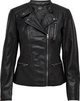 ONLY ONLFREYA FAUX LEATHER BIKER OTW NOOS Dames Jas - Maat 42